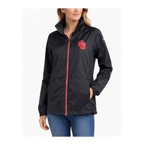 New Columbia Women’s Black Zip Windbreaker Clg Switchback Jacket Size XL